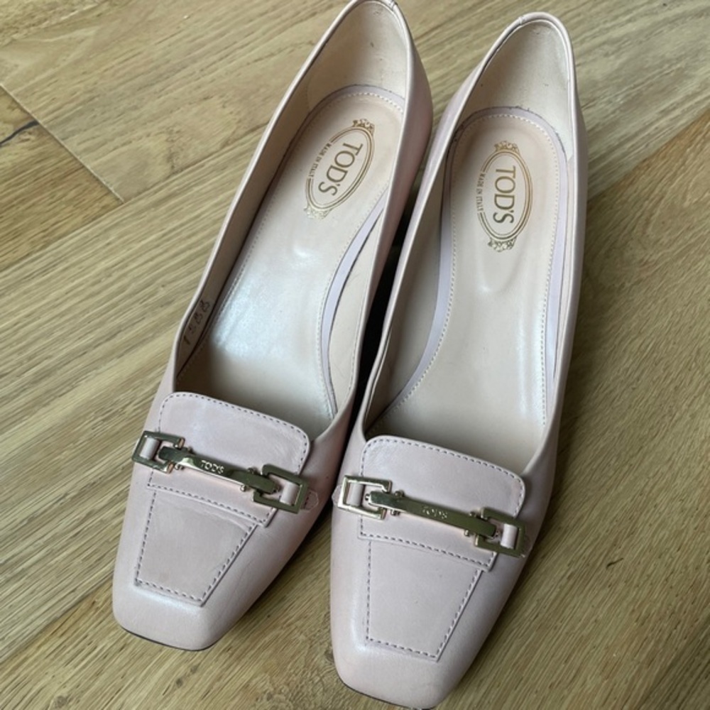 Tods light pink clump pumps